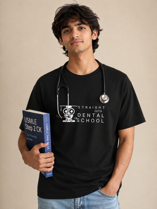 Straight Outta Dental School — Illustrated Tee