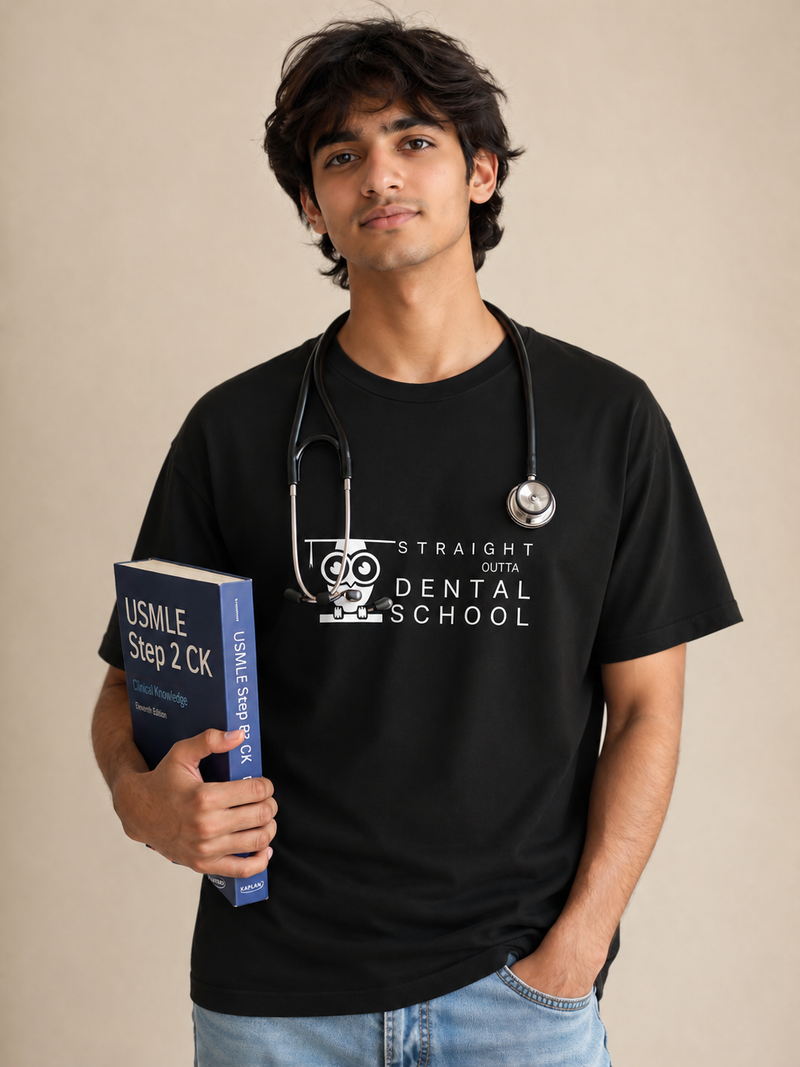 Straight Outta Dental School — Illustrated Tee
