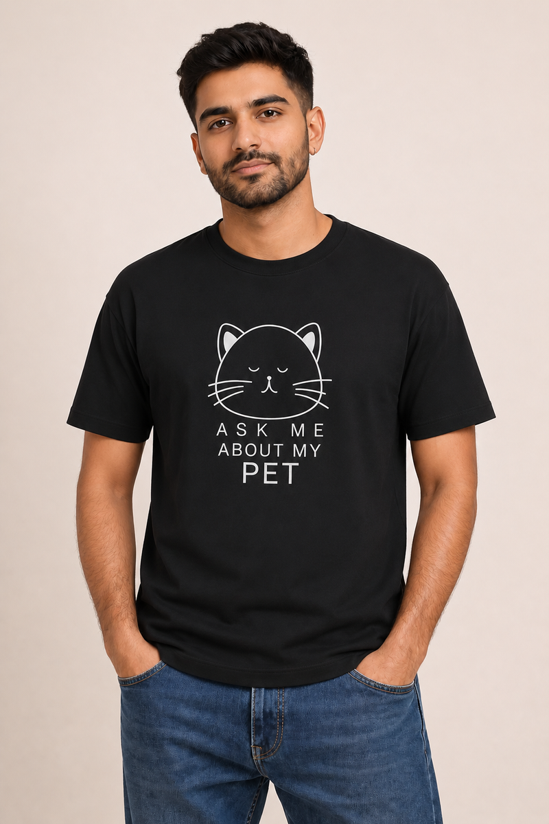 Ask Me About My Pet — Cat Edition Tee