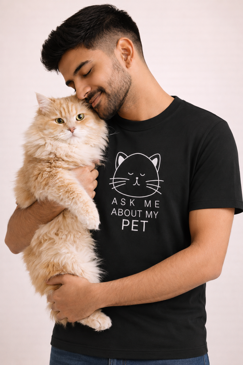 Ask Me About My Pet — Cat Edition Tee - alternate view