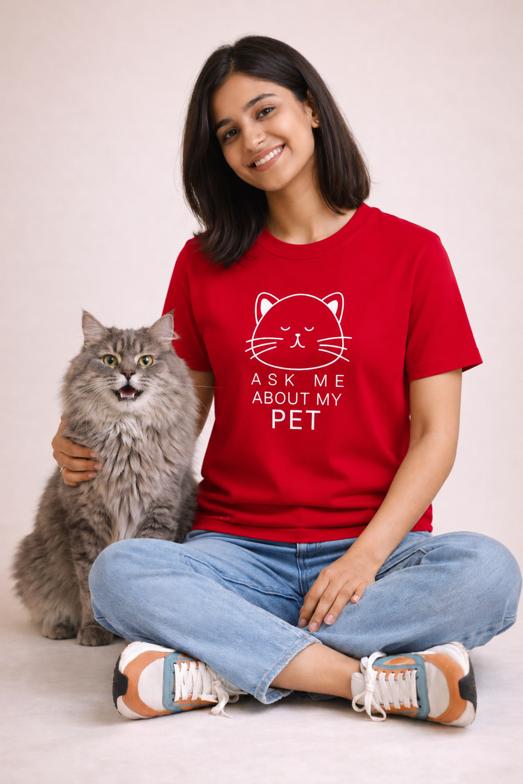 Ask Me About My Pet — Cat Edition Tee